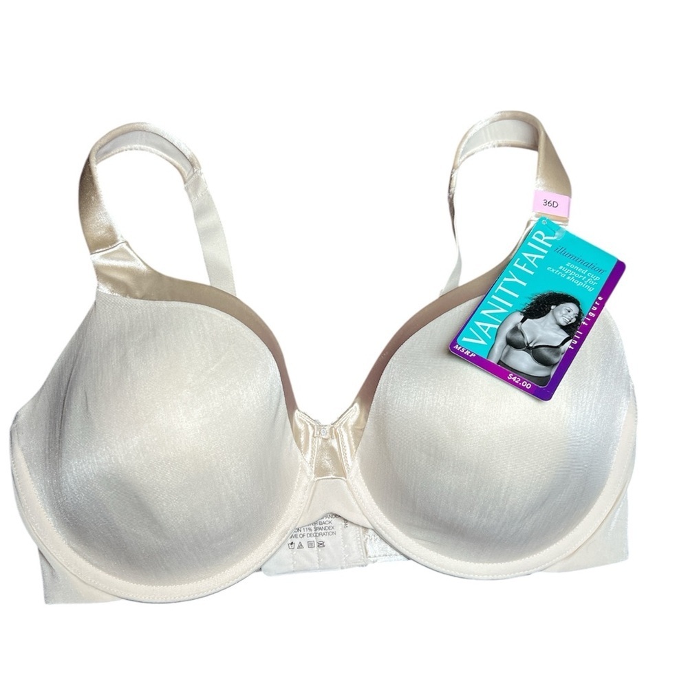 Vanity Fair Illumination beige cup support satin bra 36D